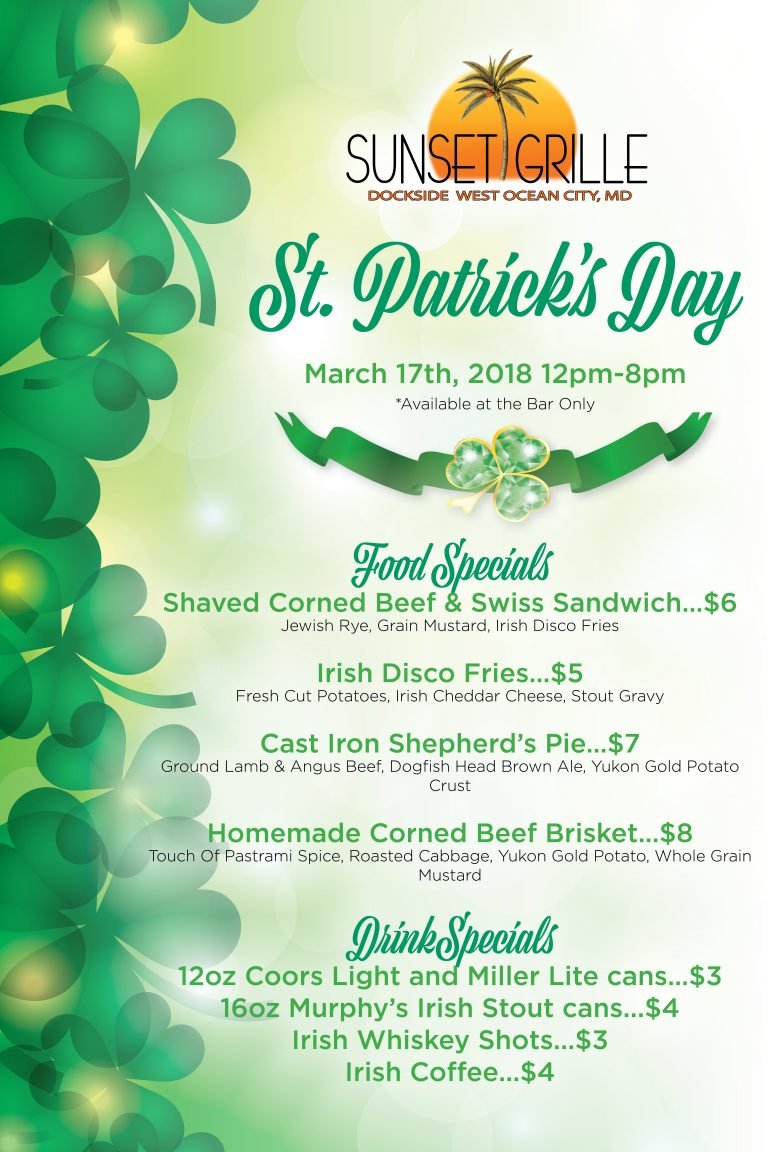 St. Patrick’s Day Party Dockside Bar and Grille West Ocean City